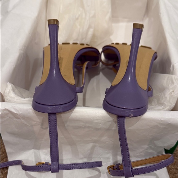 Bottega Veneta Lavender Strappy Heels main image 3